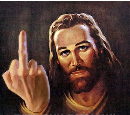 jesus gives finger