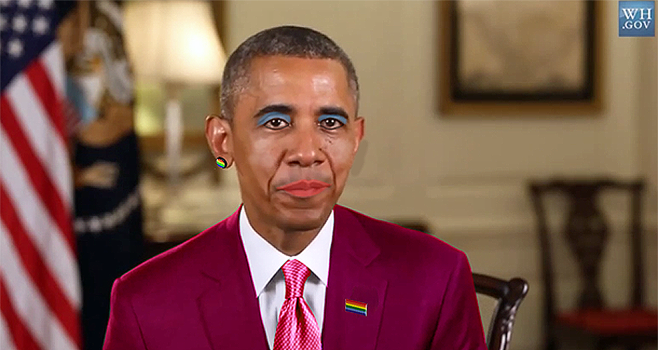 Obama in pink