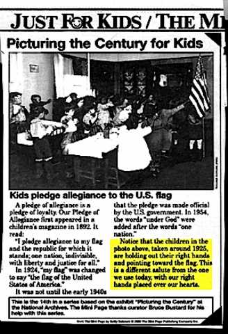 american kids doing the salute