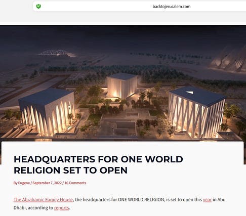 headquarters for one world religion
